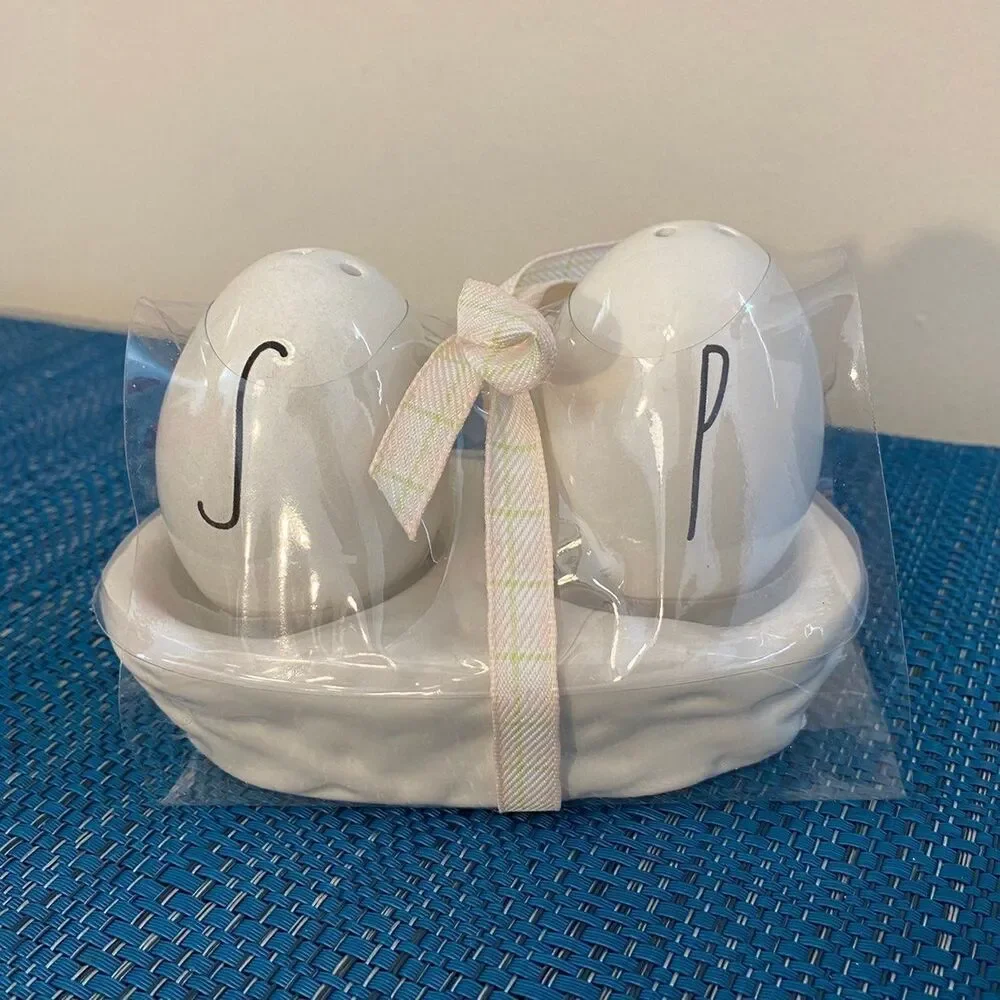 Rae Dunn Farmhouse Egg Salt & Pepper Shakers